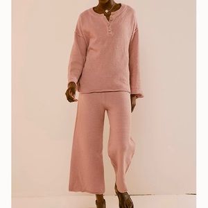 Free People Hailee Sweater Set Dusty Himalayan size small